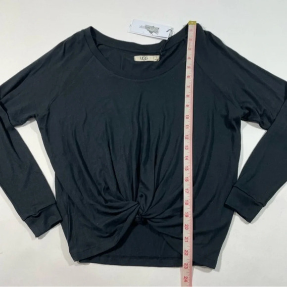 New UGG Womens Fallon Knot Front Top Black Size Small - Picture 6 of 6